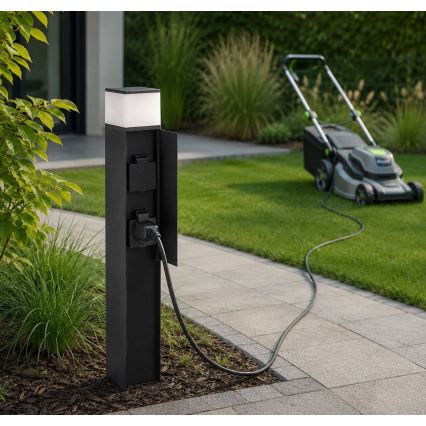 Rabalux - LED udendørs lampe med 2 stikkontakter LED/10W/230V IP44