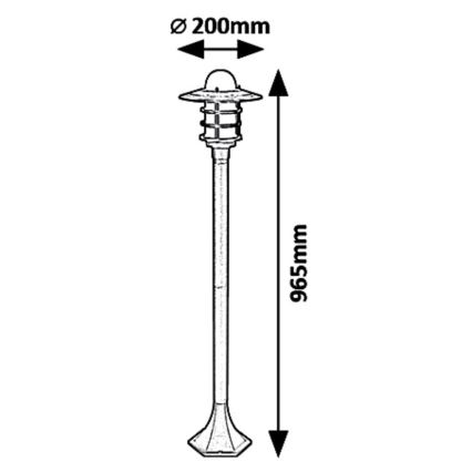 Rabalux 7680 - Udendørslampe DARRINGTON 1xE27/20W/230V IP44