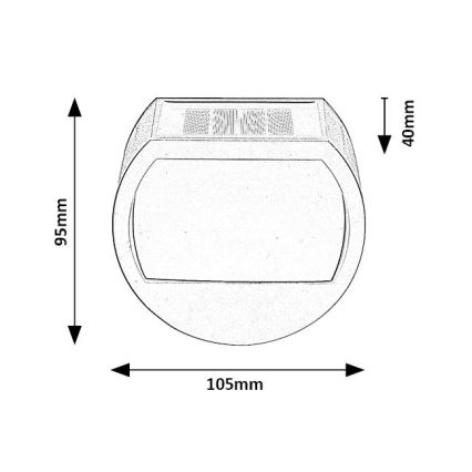 Rabalux - LED solcellelampe med sensor LED/0,5W/1,2V IP44