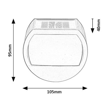 Rabalux - LED solcellelampe med sensor LED/0,5W/1,2V IP44