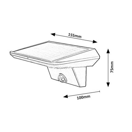 Rabalux - LED solcellelampe med sensor LED/10W/3,7V IP44