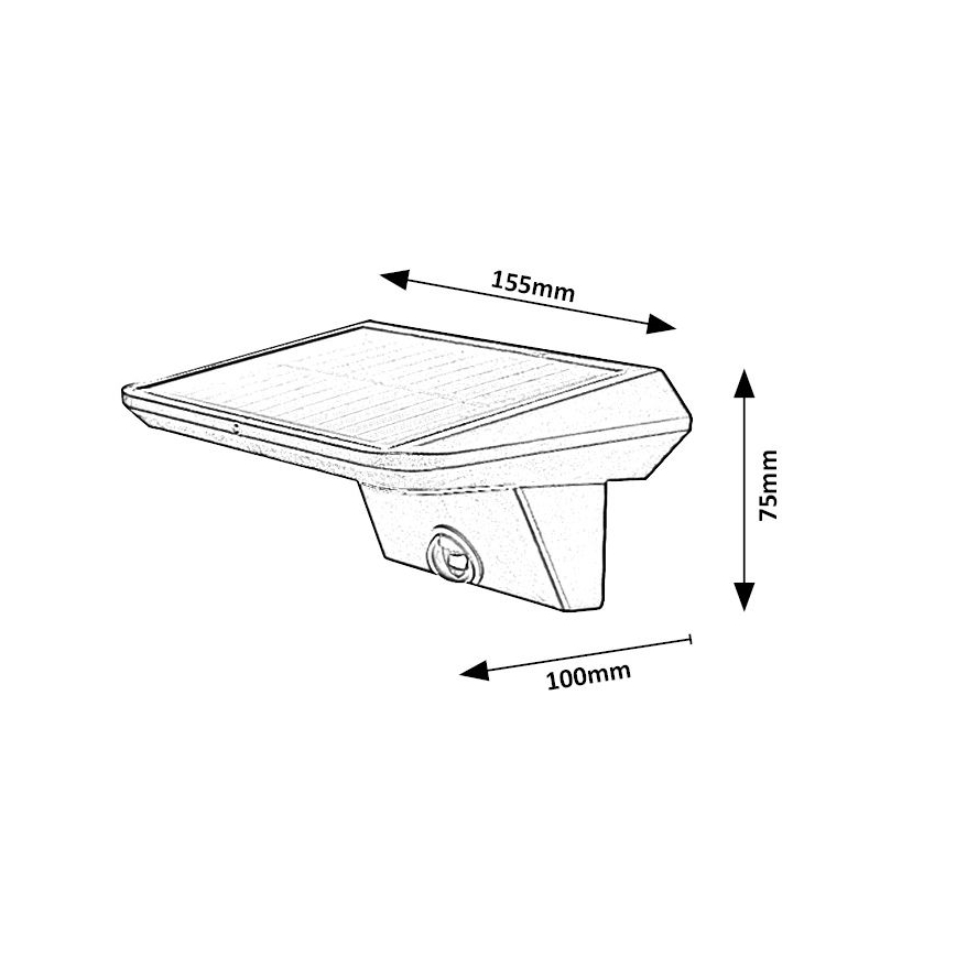 Rabalux - LED solcellelampe med sensor LED/10W/3,7V IP44