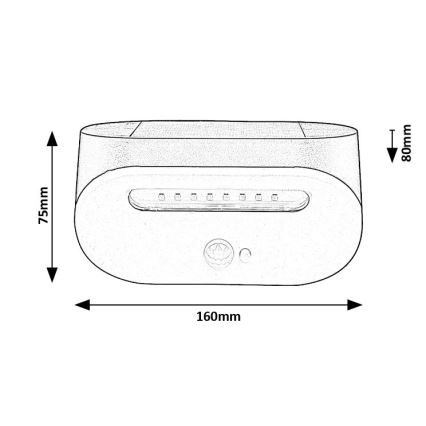 Rabalux - LED solcellelampe med sensor LED/3,2W/3,7V IP44