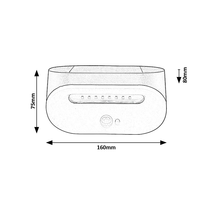 Rabalux - LED solcellelampe med sensor LED/3,2W/3,7V IP44