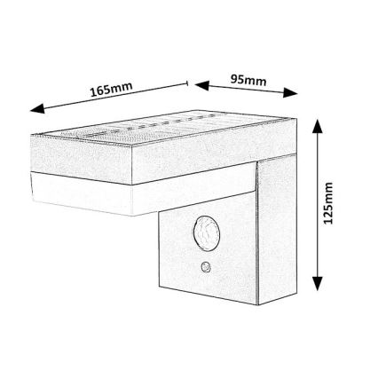 Rabalux - LED solcellelampe med sensor LED/6W/3,7V IP44