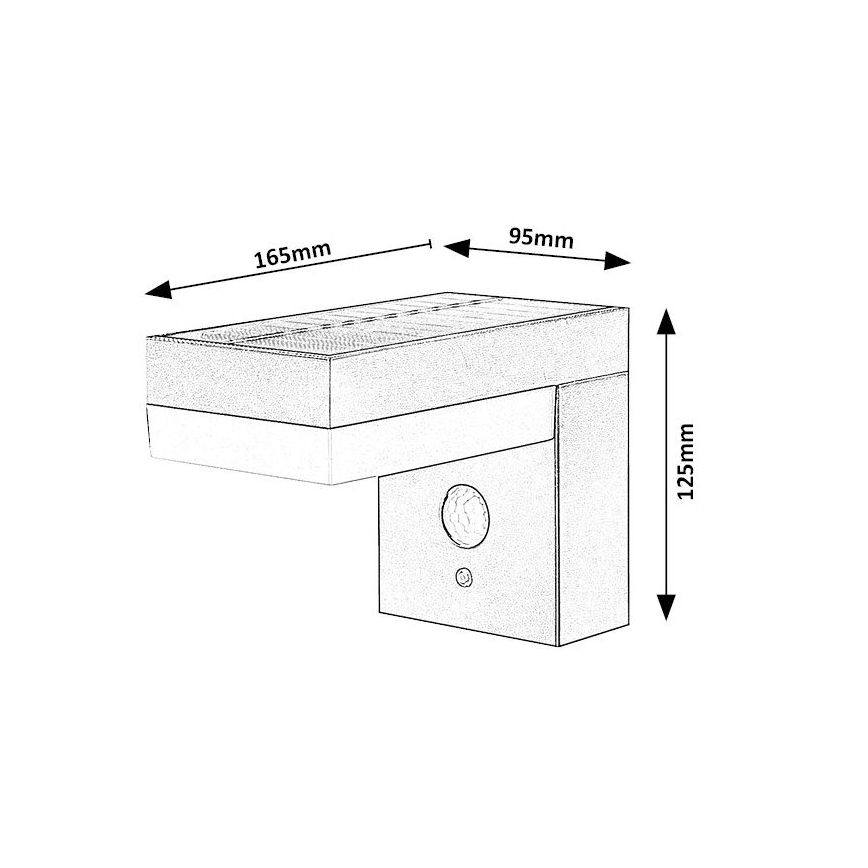Rabalux - LED solcellelampe med sensor LED/6W/3,7V IP44