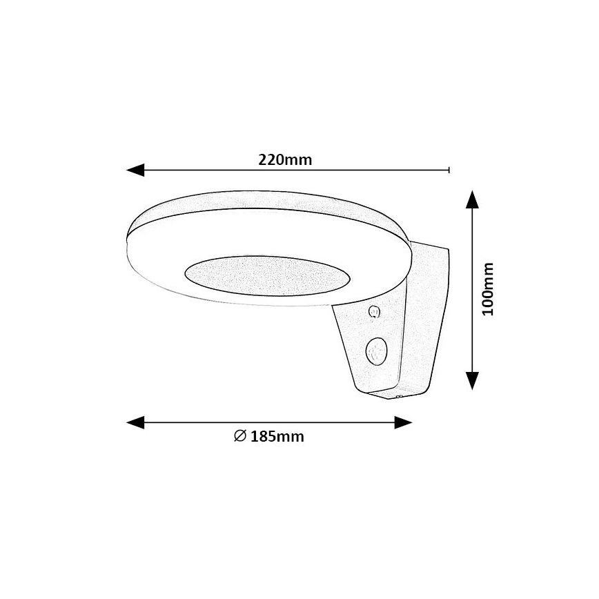 Rabalux - LED solcellelampe med sensor LED/4W/3,7V IP44