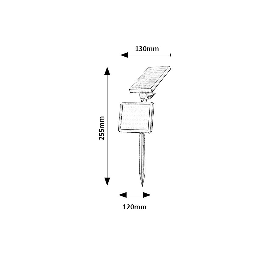Rabalux - Soldrevet LED projektør med sensor LED/9,6W/3,7V IP44