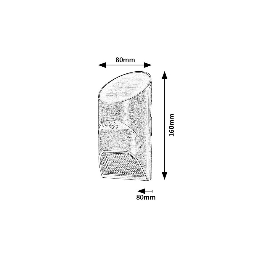 Rabalux - LED solcellelampe med sensor LED/3,6W/3,7V IP44
