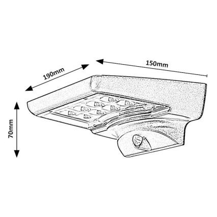 Rabalux - LED solcellelampe med sensor LED/4W/3,7V IP44