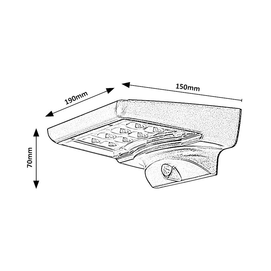 Rabalux - LED solcellelampe med sensor LED/4W/3,7V IP44