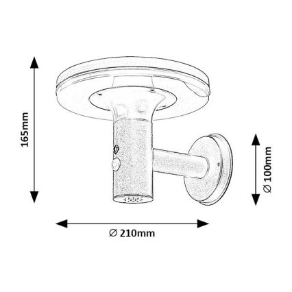 Rabalux - LED solcellelampe med sensor LED/10W/3,7V IP44