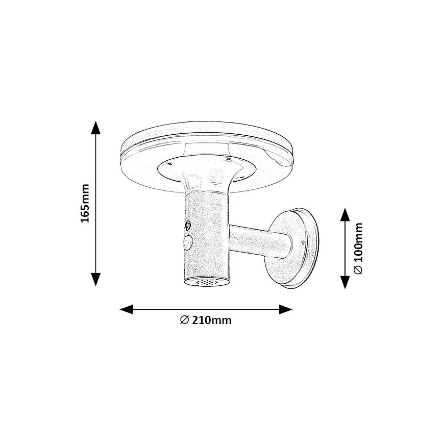 Rabalux - LED solcellelampe med sensor LED/10W/3,7V IP44