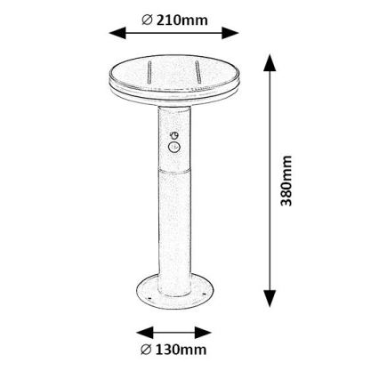 Rabalux - LED solcellelampe med sensor LED/10W/3,7V IP44