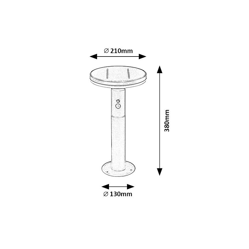 Rabalux - LED solcellelampe med sensor LED/10W/3,7V IP44