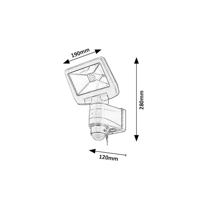 Rabalux - Soldrevet LED projektør med sensor LED/5W/3,7V IP44 2500 mAh