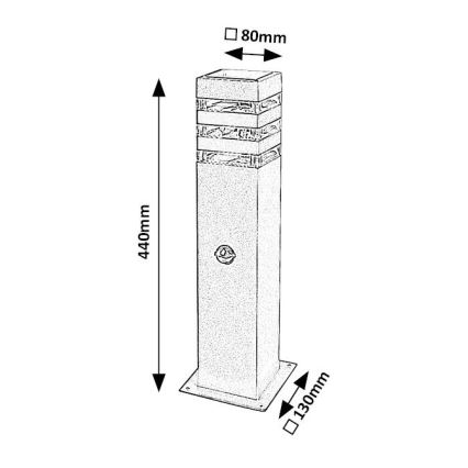 Rabalux - Udendørslampe med sensor 1xE27/12W/230V IP44