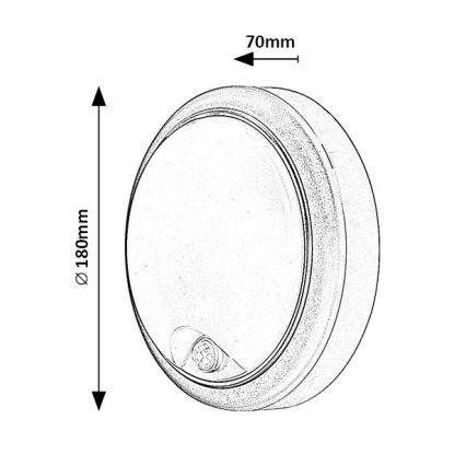 Rabalux - LED Udendørs væglampe med sensor LED/15W/230V IP54