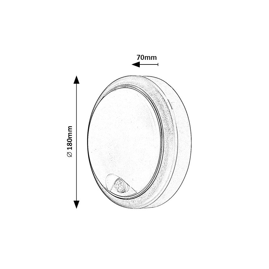 Rabalux - LED Udendørs væglampe med sensor LED/15W/230V IP54