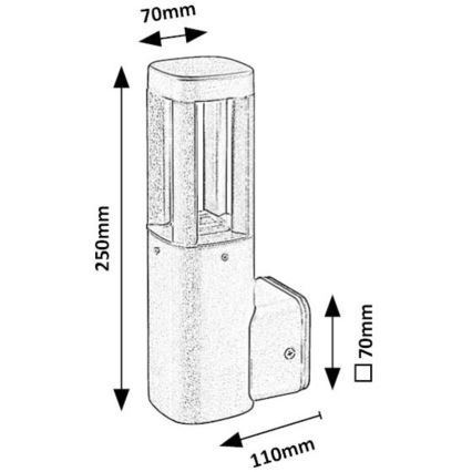 Rabalux - Udendørs LED væglampe LED/7W/230V IP54 antracit