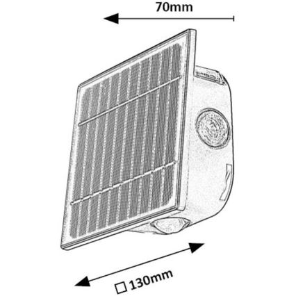 Rabalux - LED Dæmpbar soldrevet væglampe LED/0,5W/3,7V 3000K/6000K IP54