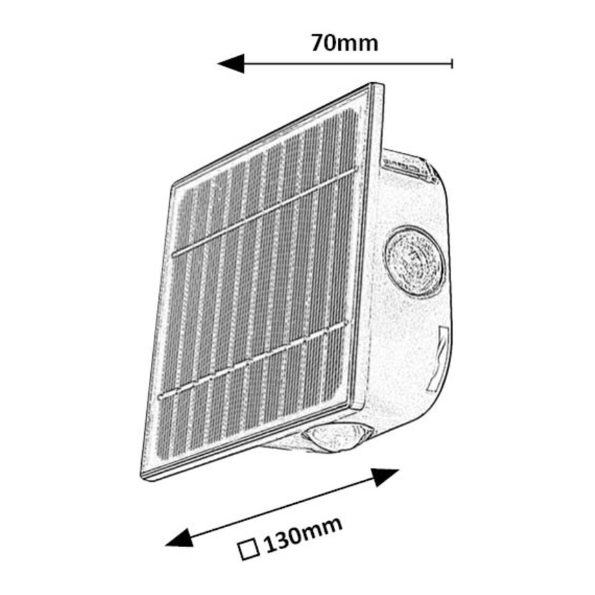Rabalux - LED Dæmpbar soldrevet væglampe LED/0,5W/3,7V 3000K/6000K IP54