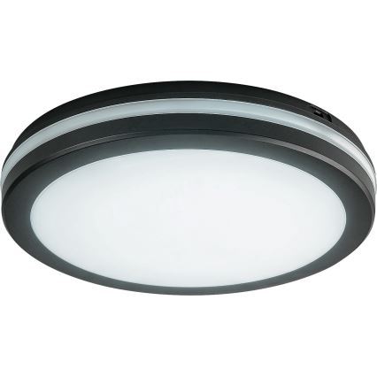 Rabalux - LED badeværelsesloftlampe LED/28W/230V 3000/4000/6500K IP54 sort Ø 30 cm