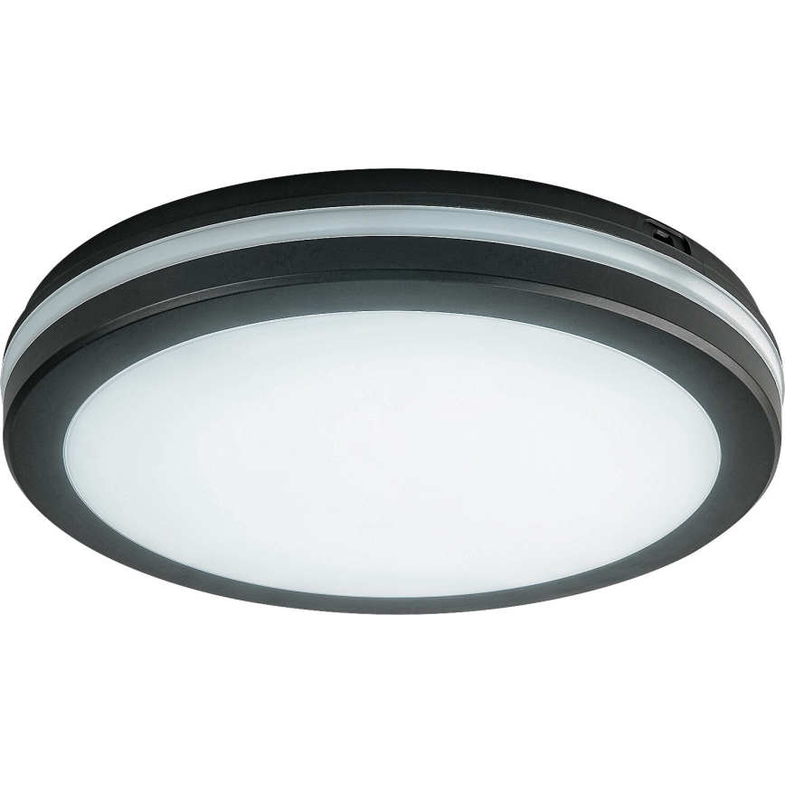 Rabalux - LED badeværelsesloftlampe LED/28W/230V 3000/4000/6500K IP54 sort Ø 30 cm
