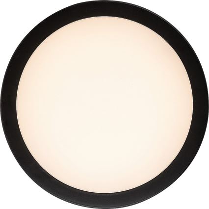 Rabalux - LED badeværelsesloftlampe LED/28W/230V 3000/4000/6500K IP54 sort Ø 30 cm