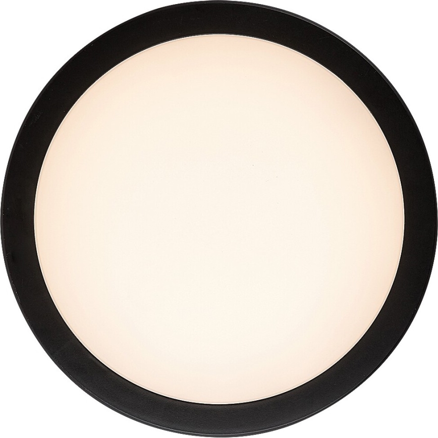 Rabalux - LED badeværelsesloftlampe LED/28W/230V 3000/4000/6500K IP54 sort Ø 30 cm