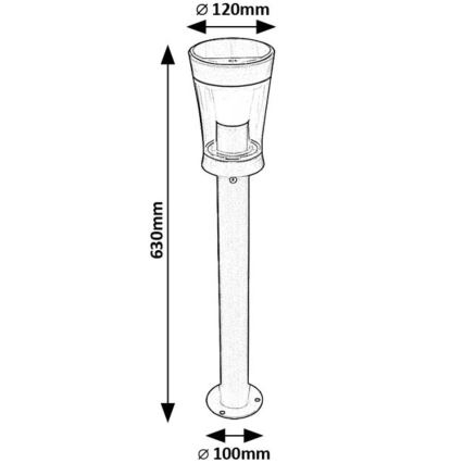 Rabalux - LED solcellelampe LED/3W/3,7V IP65 antracit