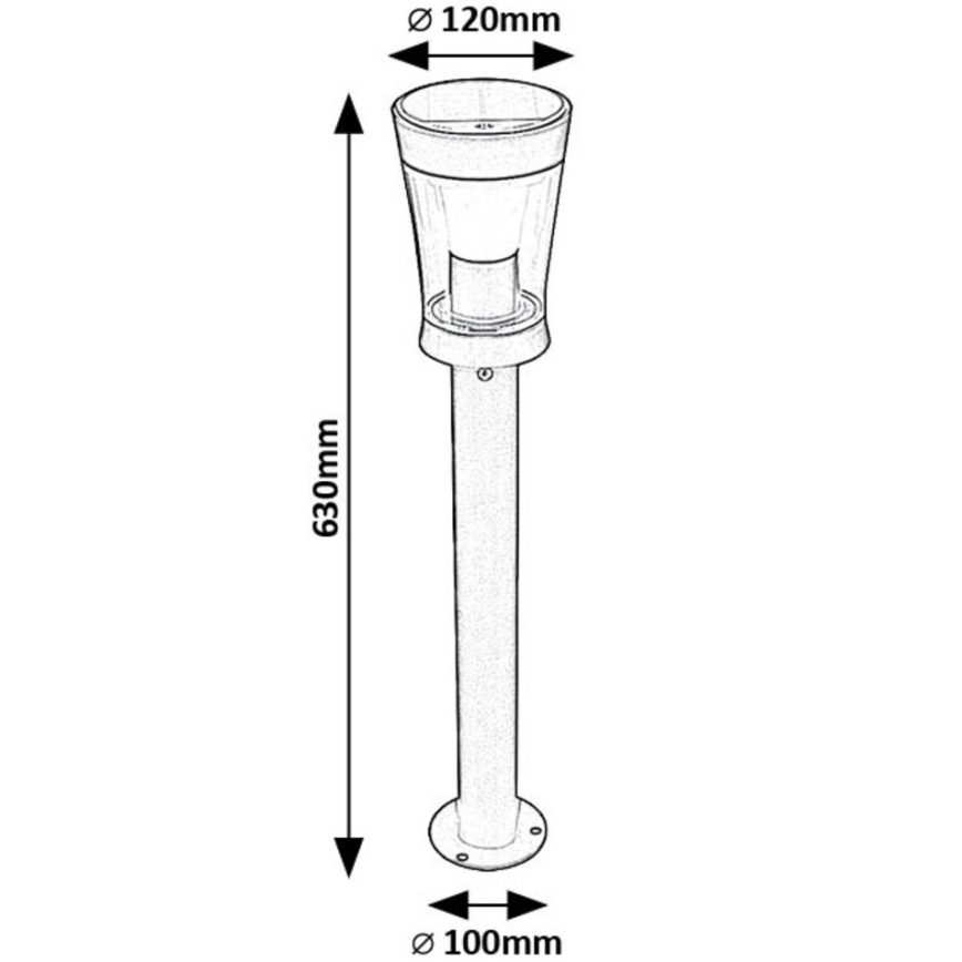 Rabalux - LED solcellelampe LED/3W/3,7V IP65 antracit