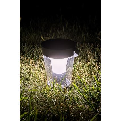 Rabalux - LED RGB Dæmpbar solcellelampe LED/3W/3,7V IP54 antracit 2000 mAh