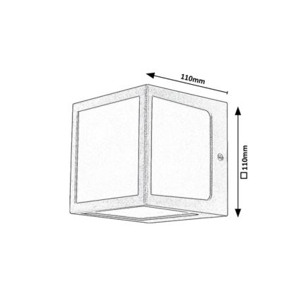 Rabalux - Udendørs LED væglampe LED/10W/230V IP54 antracit