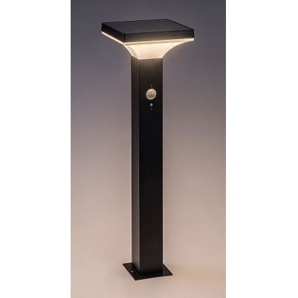 Rabalux - LED solcellelampe med sensor LED/4W/3,7V IP44 sort 2200 mAh