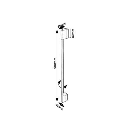Rabalux - LED udendørs væglampe LED/8W/230V IP54 90 cm sort