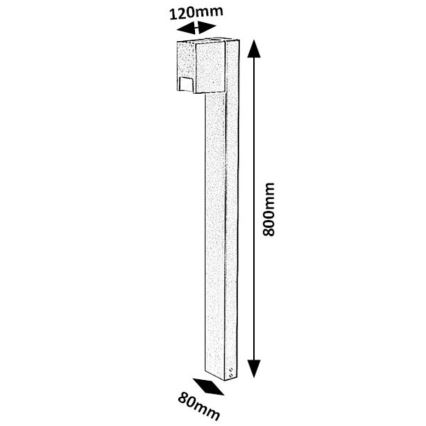 Rabalux - Udendørslampe 1xGU10/7W/230V IP44 sort