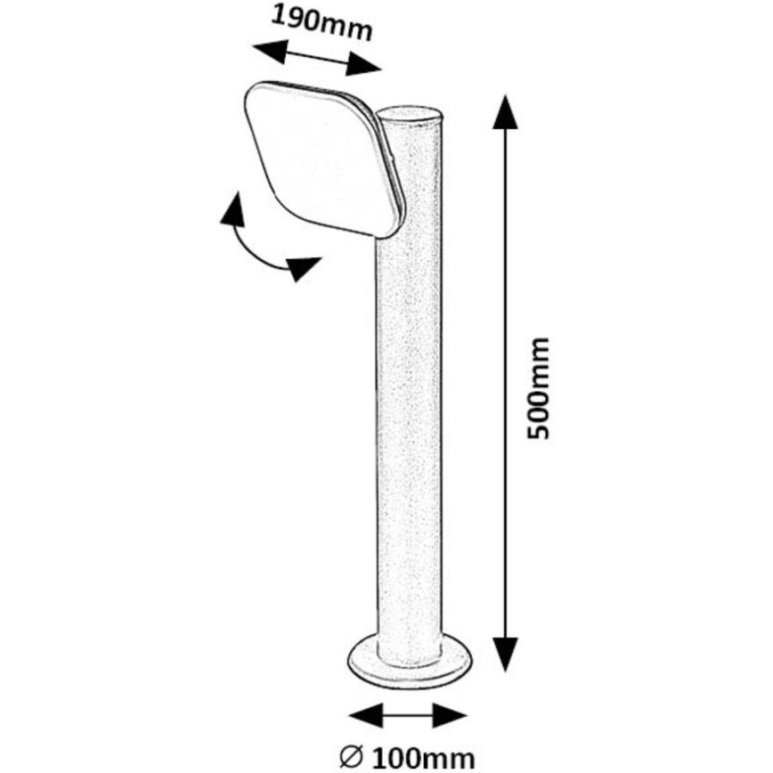 Rabalux - Udendørs LED lampe fleksibel LED/12W/230V IP44 50 cm sort