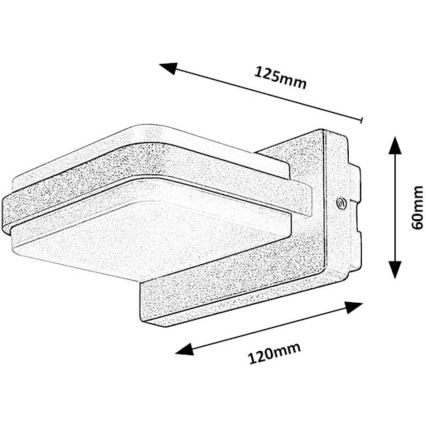 Rabalux - Udendørs LED væglampe LED/12W/230V IP44 sort