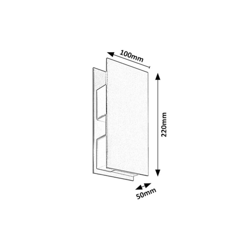 Rabalux - LED udendørs væglampe LED/13W/230V IP65 antracit
