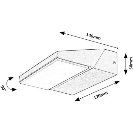 Rabalux - Udendørs LED væglampe LED/13W/230V IP65 sort