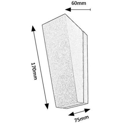 Rabalux - Udendørs LED væglampe LED/3W/230V IP65 antracit