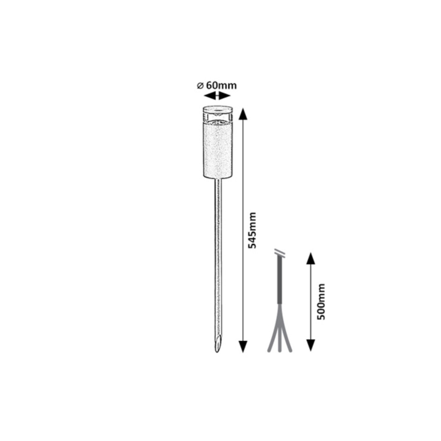 Rabalux - Udendørslampe 1xGU10/10W/230V IP54 54,5 cm antracit