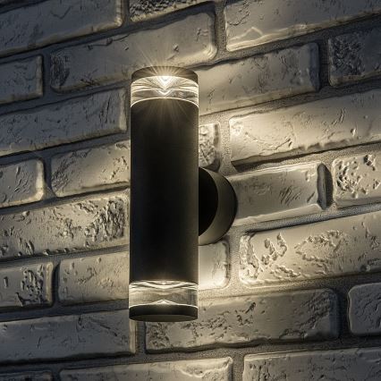 Rabalux - Udendørs væglampe 2xGU10/10W/230V IP54 antracit