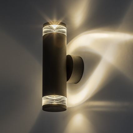 Rabalux - Udendørs væglampe 2xGU10/10W/230V IP54 antracit