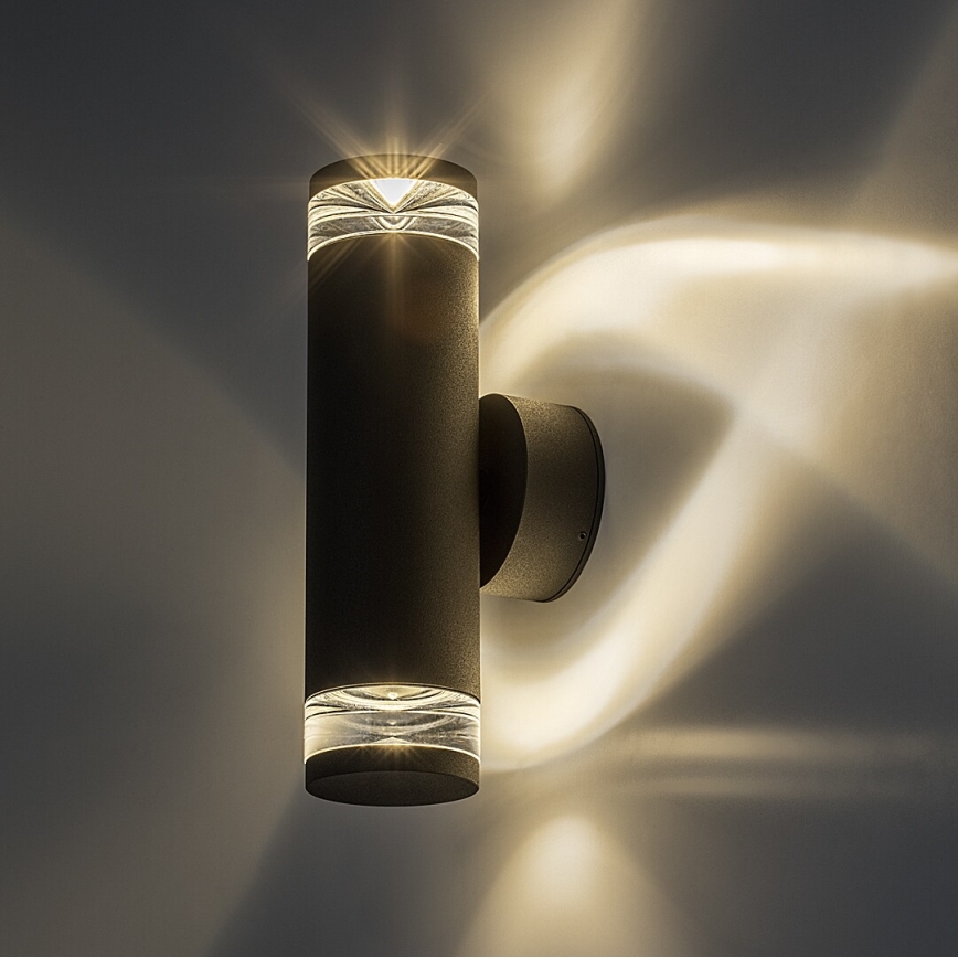 Rabalux - Udendørs væglampe 2xGU10/10W/230V IP54 antracit