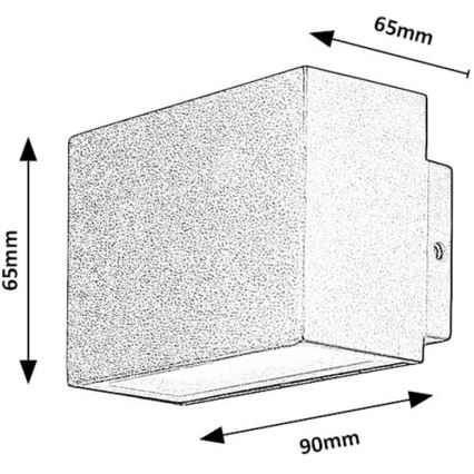 Rabalux - Udendørs LED væglampe LED/7W/230V IP54 sort