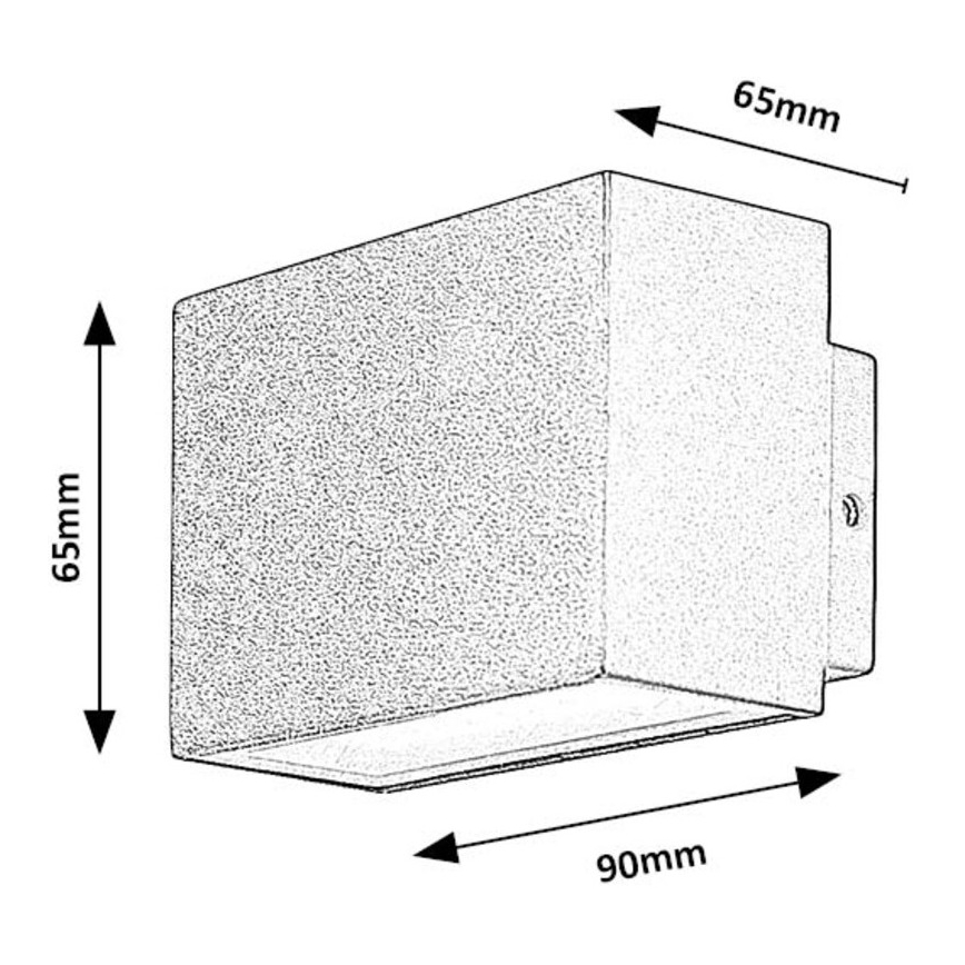 Rabalux - Udendørs LED væglampe LED/7W/230V IP54 sort