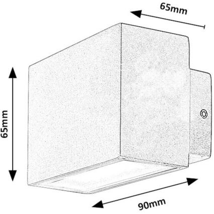 Rabalux - Udendørs LED væglampe LED/7W/230V IP54 hvid