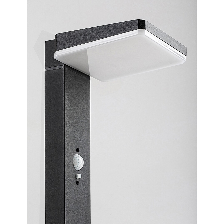 Rabalux - Dæmpbar LED-solcelle udendørslampe med sensor LED/4,4W/3,7V IP54 antracit 2200 mAh
